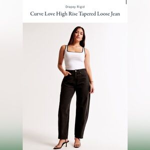 Abercrombie & Fitch Curve Love High Rise Tapered Loose Jean